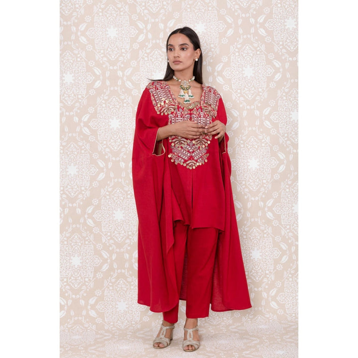 Inej Red Cape Suit (Set of 3)