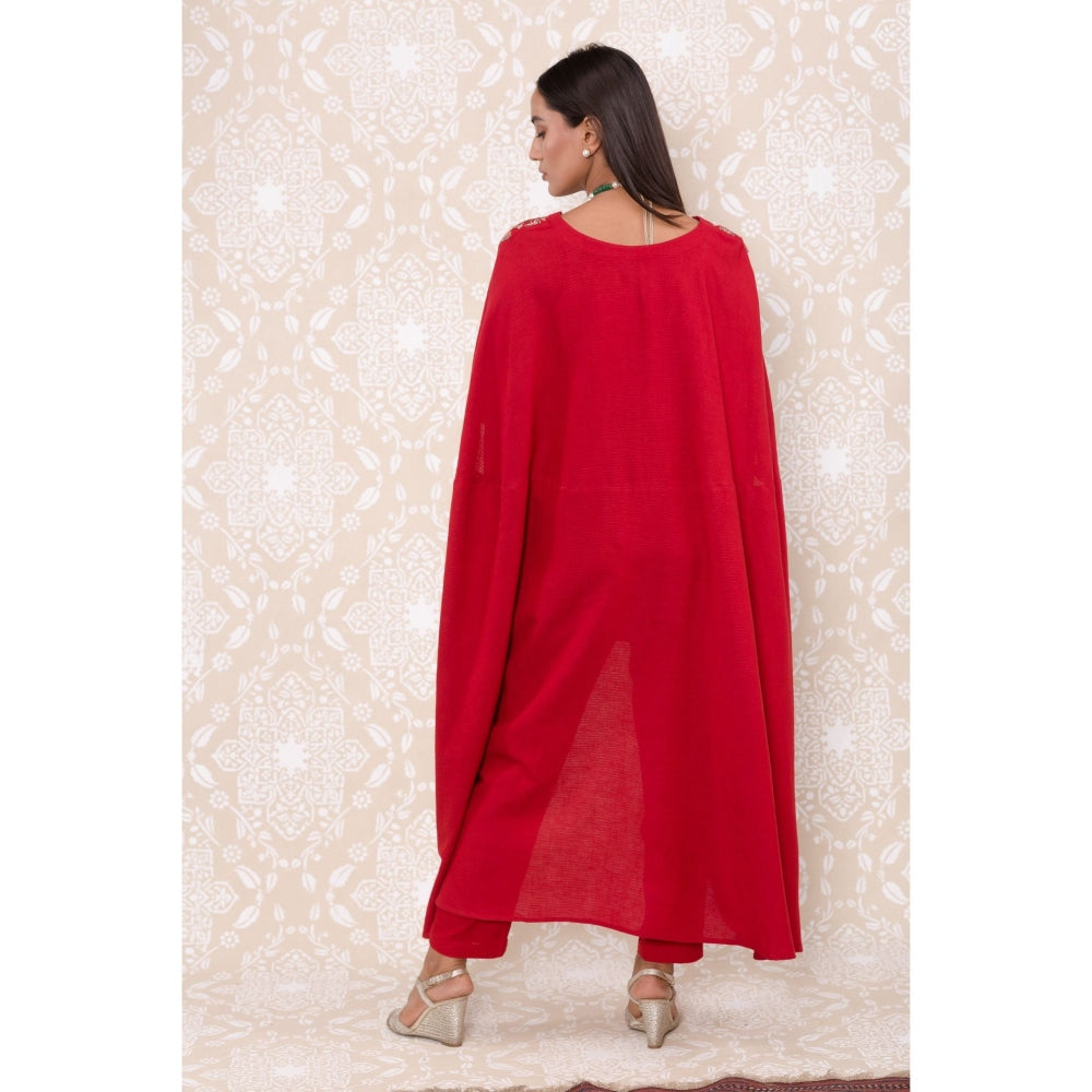Inej Red Cape Suit (Set of 3)