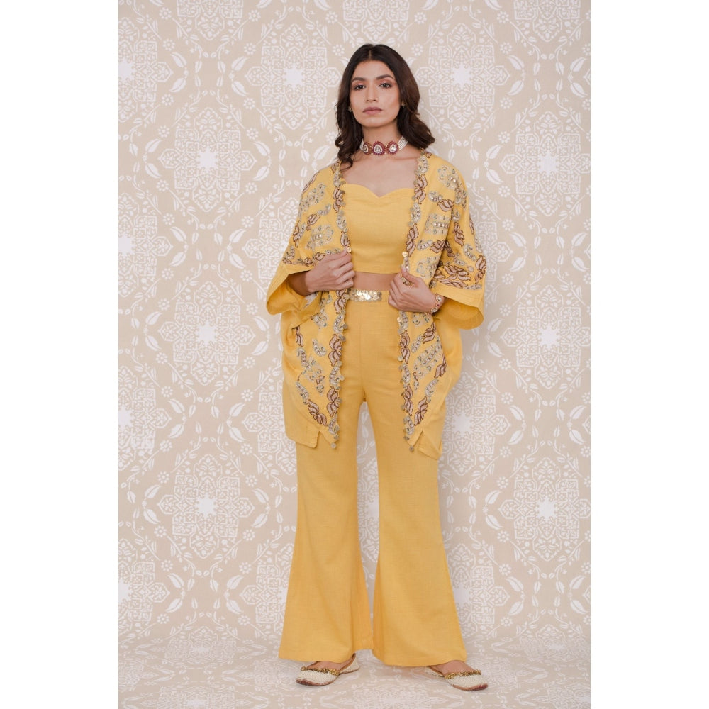 Inej Yellow Open Kimono (Set of 3)