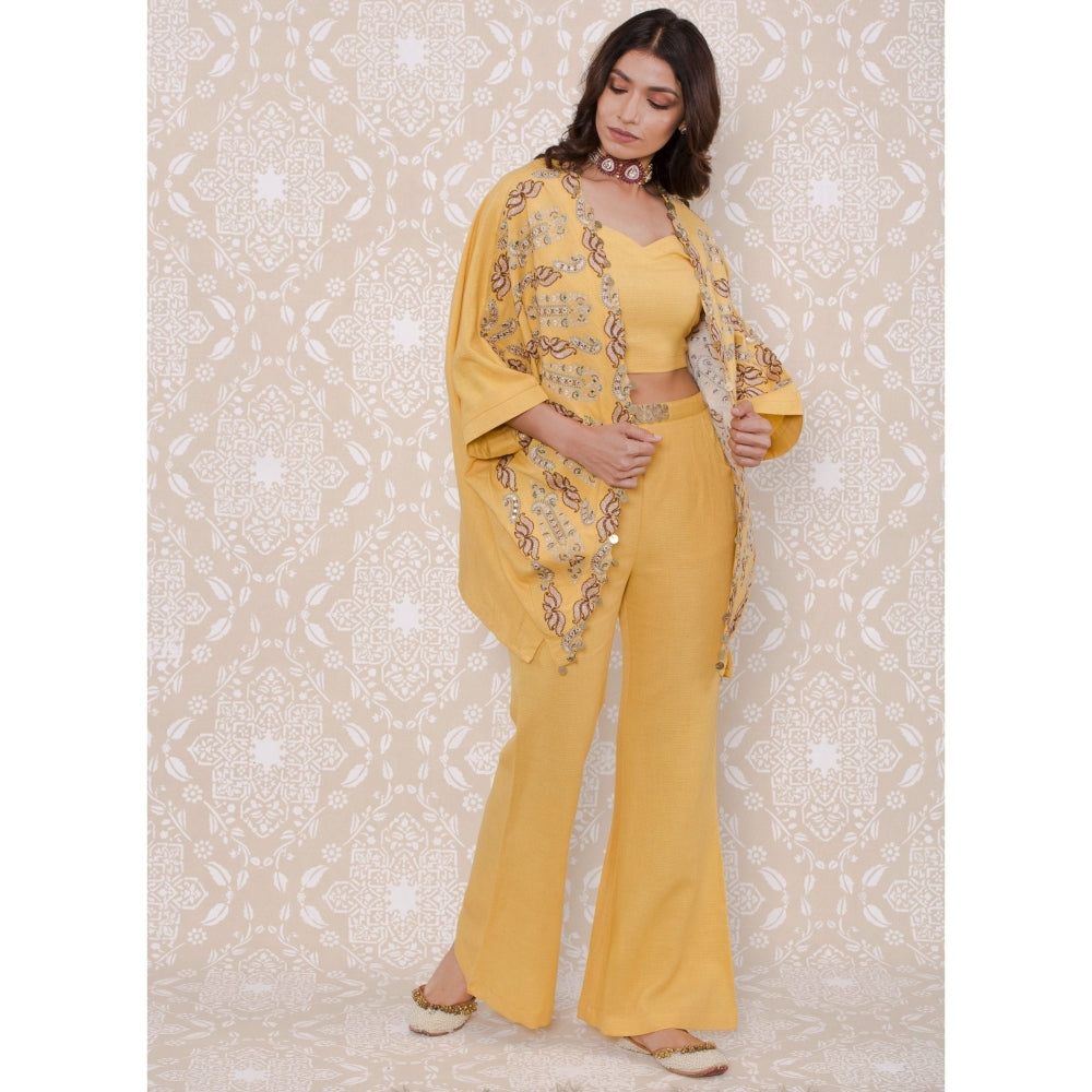 Inej Yellow Open Kimono (Set of 3)