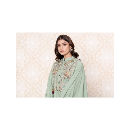 Inej Green Drape Cape (Set of 2)