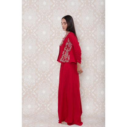 Inej Red Short Coat (Set of 3)