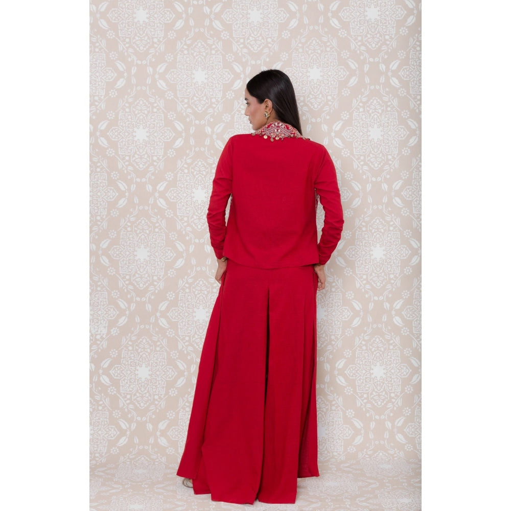 Inej Red Short Coat (Set of 3)