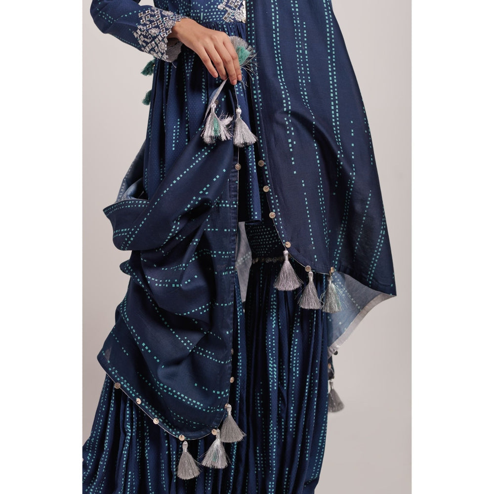 Inej Ink Blue Dupatta