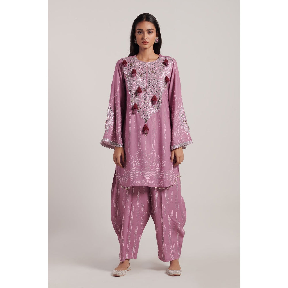 Inej Rose Pink Kashmiri Kurta (Set of 2)
