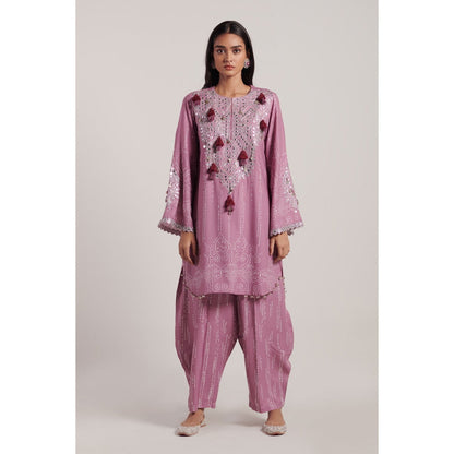 Inej Rose Pink Kashmiri Kurta (Set of 2)