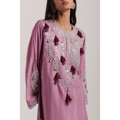 Inej Rose Pink Kashmiri Kurta (Set of 2)