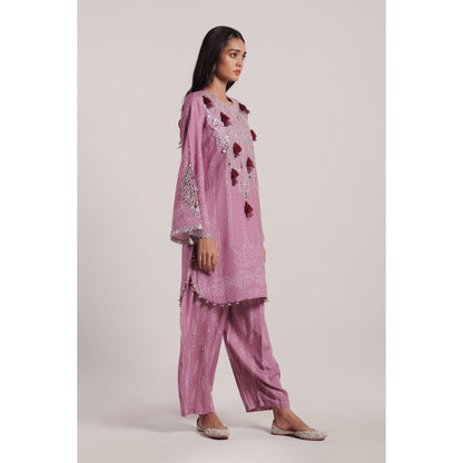 Inej Rose Pink Kashmiri Kurta (Set of 2)
