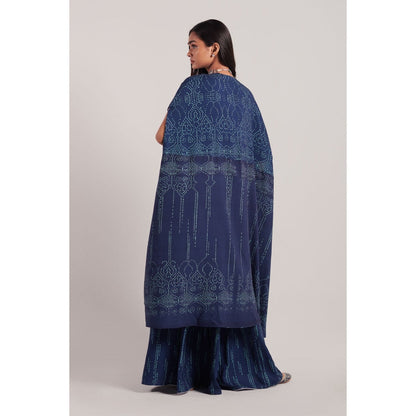 Inej Navy Blue Cape Suit (Set of 3)