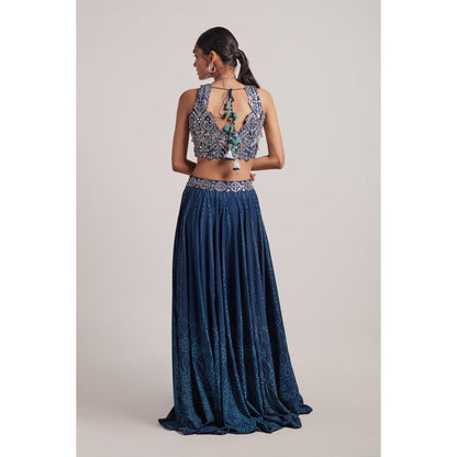 Inej Navy Blue Lehenga (Set of 2)