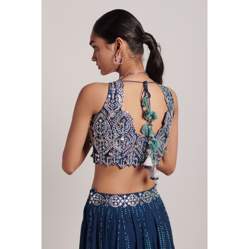 Inej Navy Blue Lehenga (Set of 2)