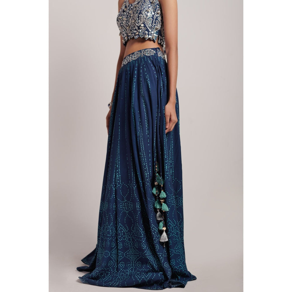 Inej Navy Blue Lehenga (Set of 2)