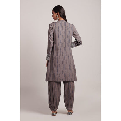 Inej Grey Front Gather Suit (Set of 2)