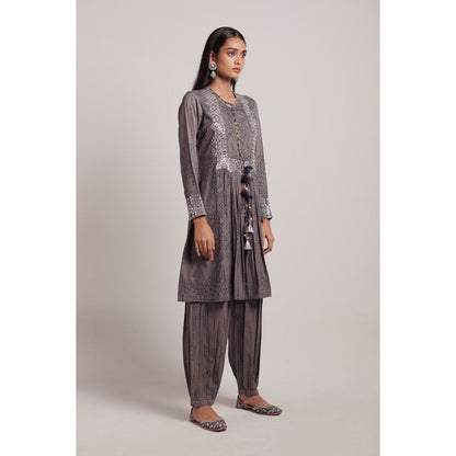 Inej Grey Front Gather Suit (Set of 2)