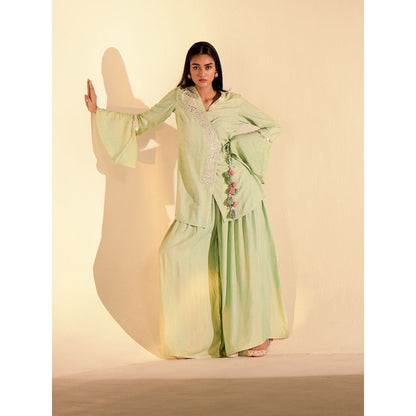 Inej Sage Green Overlap Top (Set of 2)