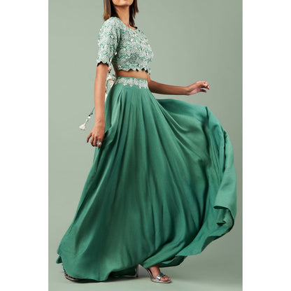 Inej Tassel & Shell Coin Lehenga (Set of 2)