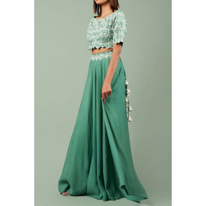 Inej Tassel & Shell Coin Lehenga (Set of 2)