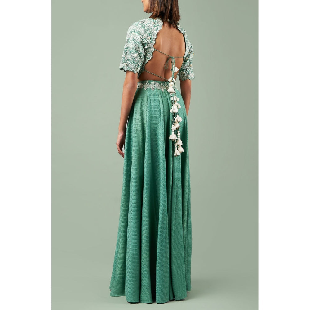 Inej Tassel & Shell Coin Lehenga (Set of 2)