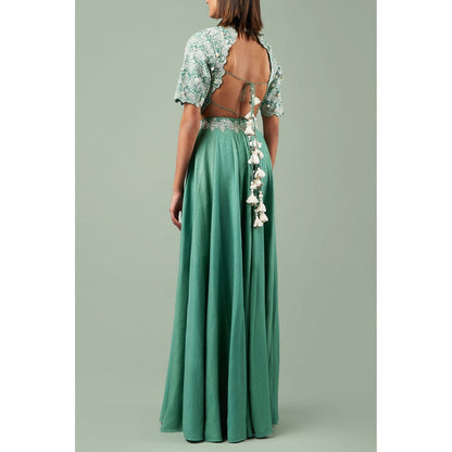 Inej Tassel & Shell Coin Lehenga (Set of 2)