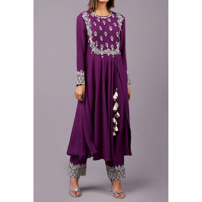 Inej Purple Angrakha Suit (Set of 2)