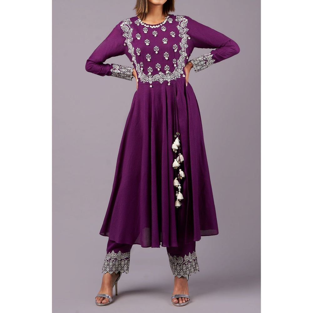 Inej Purple Angrakha Suit (Set of 2)