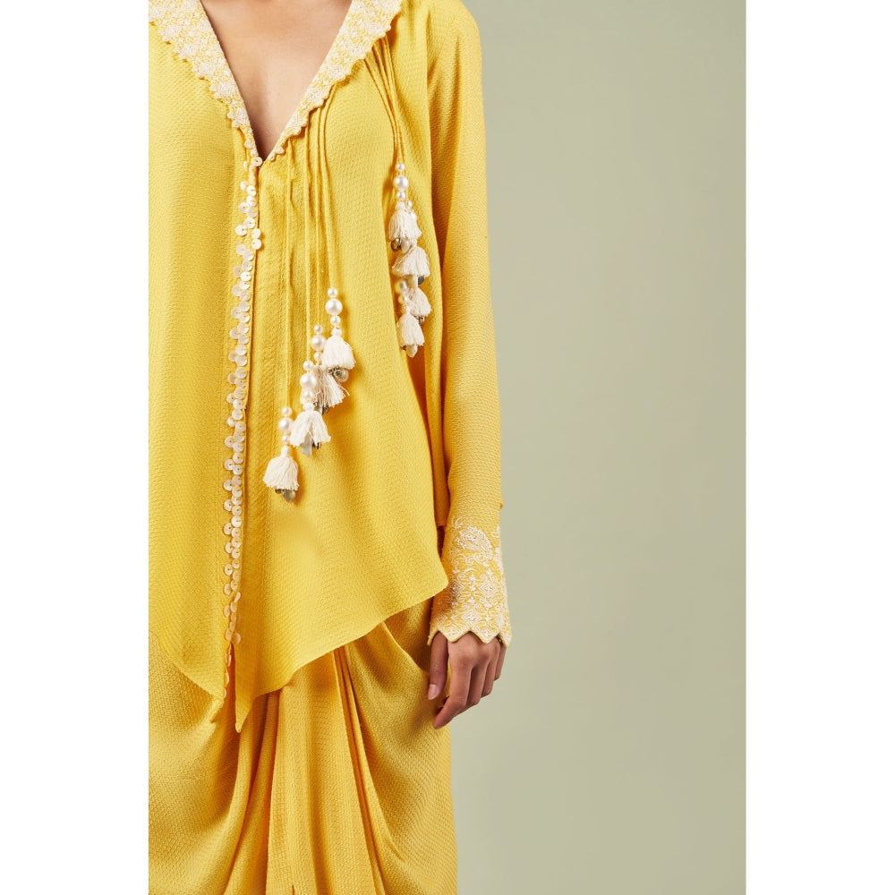 Inej Pearl Drape Cape (Set of 2)