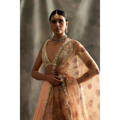 ITRH Dastoor Peach Lehenga (Set of 3)