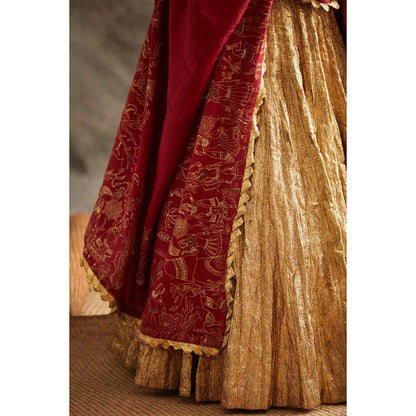 ITRH Sona Lehenga (Set of 3)