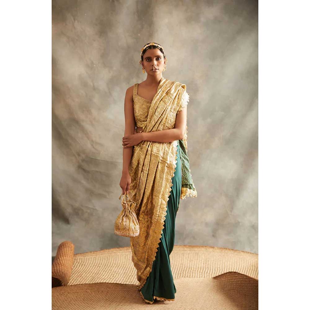 ITRH Mayurika Saree with Stitched Blouse