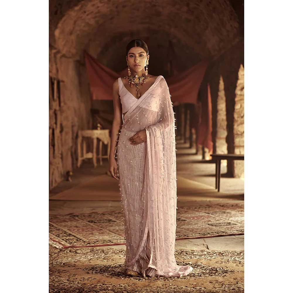 ITRH Nadira Saree with Stitched Blouse