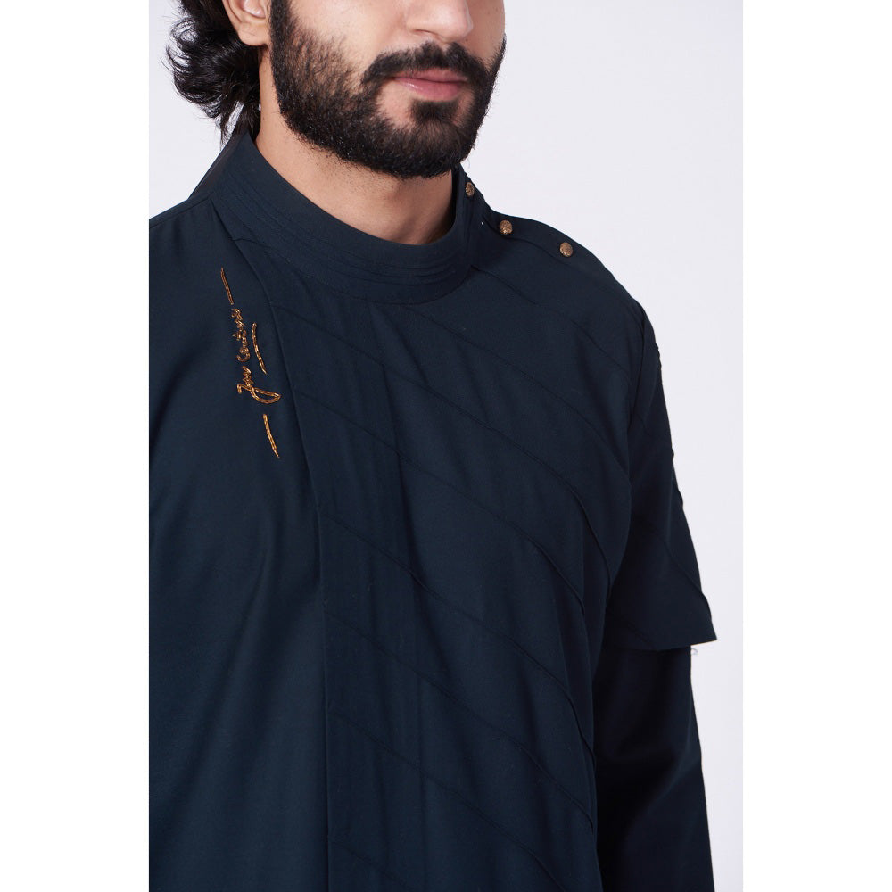 Jatin Malik Hand Embroidered Flap Kurta (Set of 2)