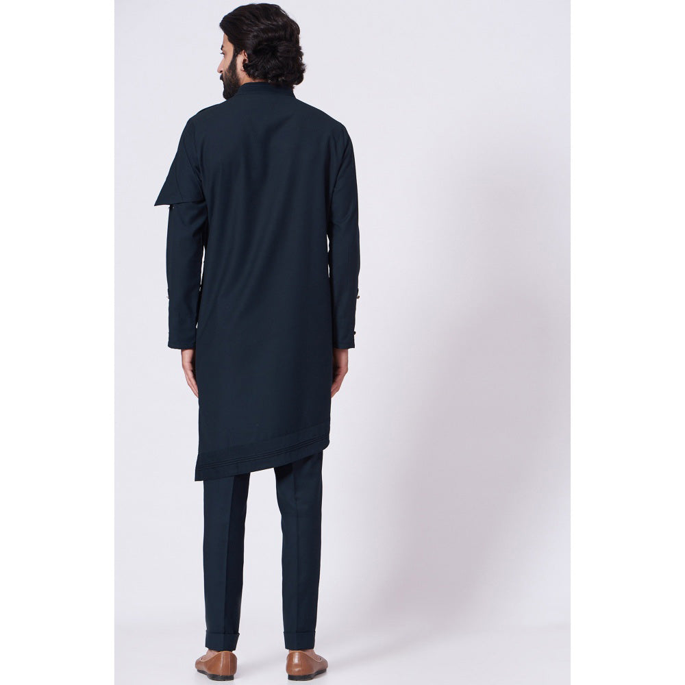 Jatin Malik Hand Embroidered Flap Kurta (Set of 2)