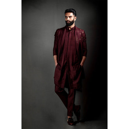 Jatin Malik Wine Shrug (Set of 3)