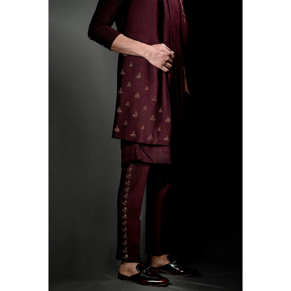 Jatin Malik Wine Shrug (Set of 3)