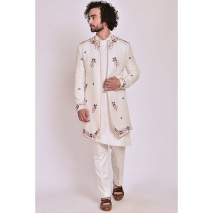 Jatin Malik Ivory Contemporary Jacket (Set of 3)