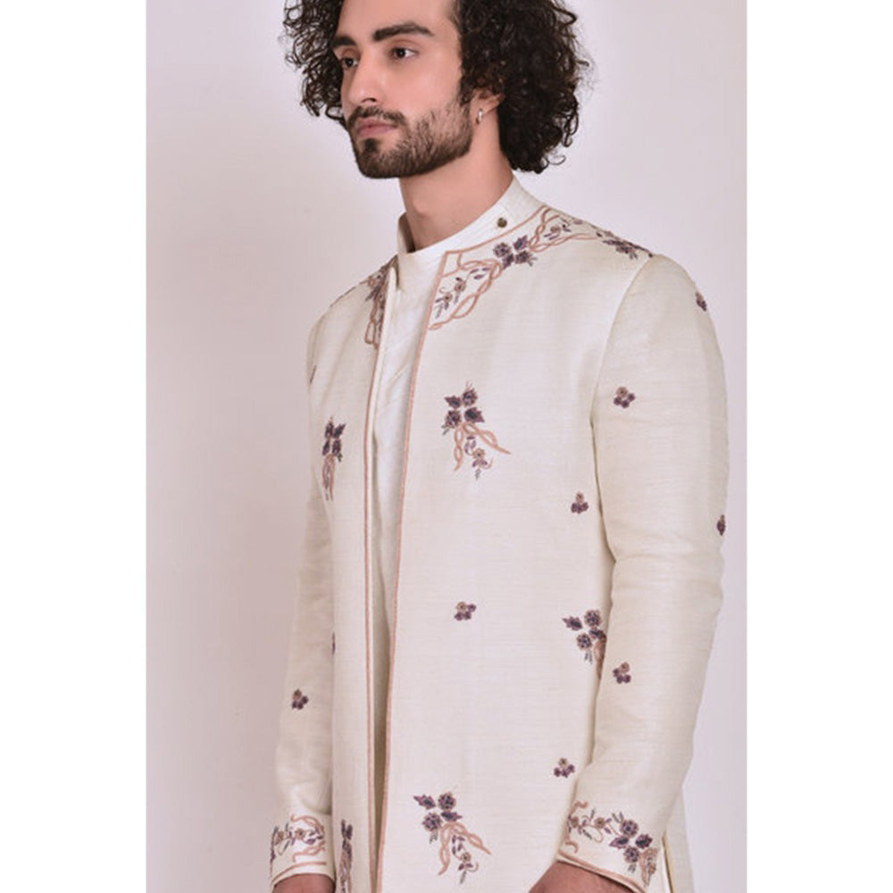 Jatin Malik Ivory Contemporary Jacket (Set of 3)