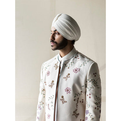 Jatin Malik Ivory Handpaint Contemporary Jacket (Set of 3)