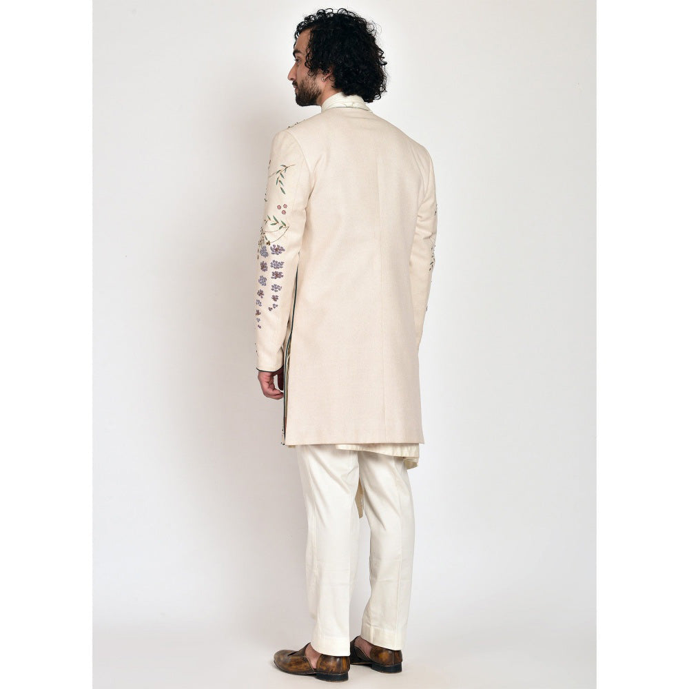 Jatin Malik Ivory Handpaint Contemporary Jacket (Set of 3)