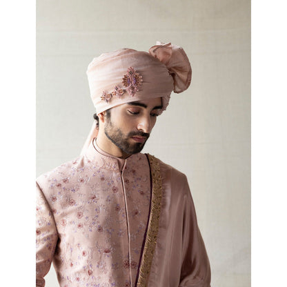 Jatin Malik Champagne Jamawaar Sherwani (Set of 5)