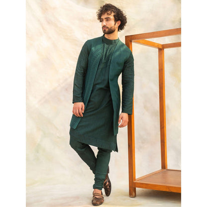 Jatin Malik Emerald Green Shrug (Set of 3)