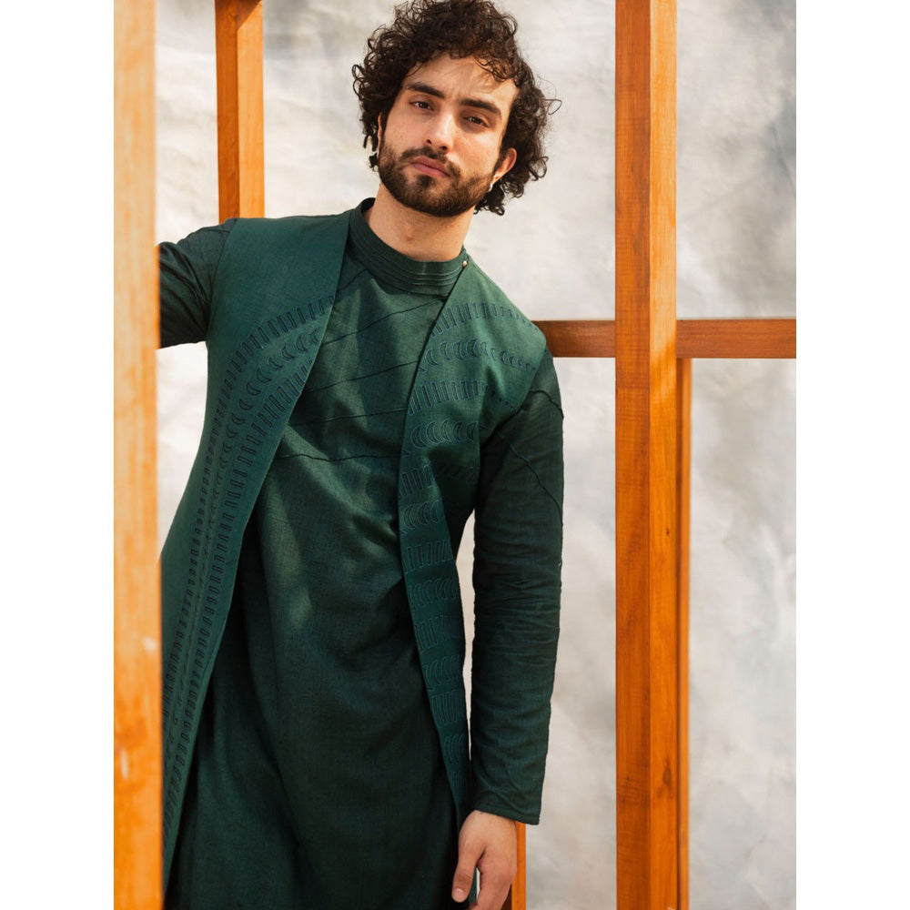 Jatin Malik Emerald Green Shrug (Set of 3)