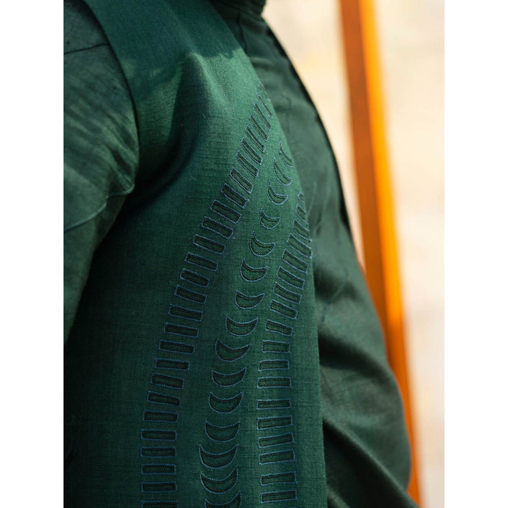 Jatin Malik Emerald Green Shrug (Set of 3)