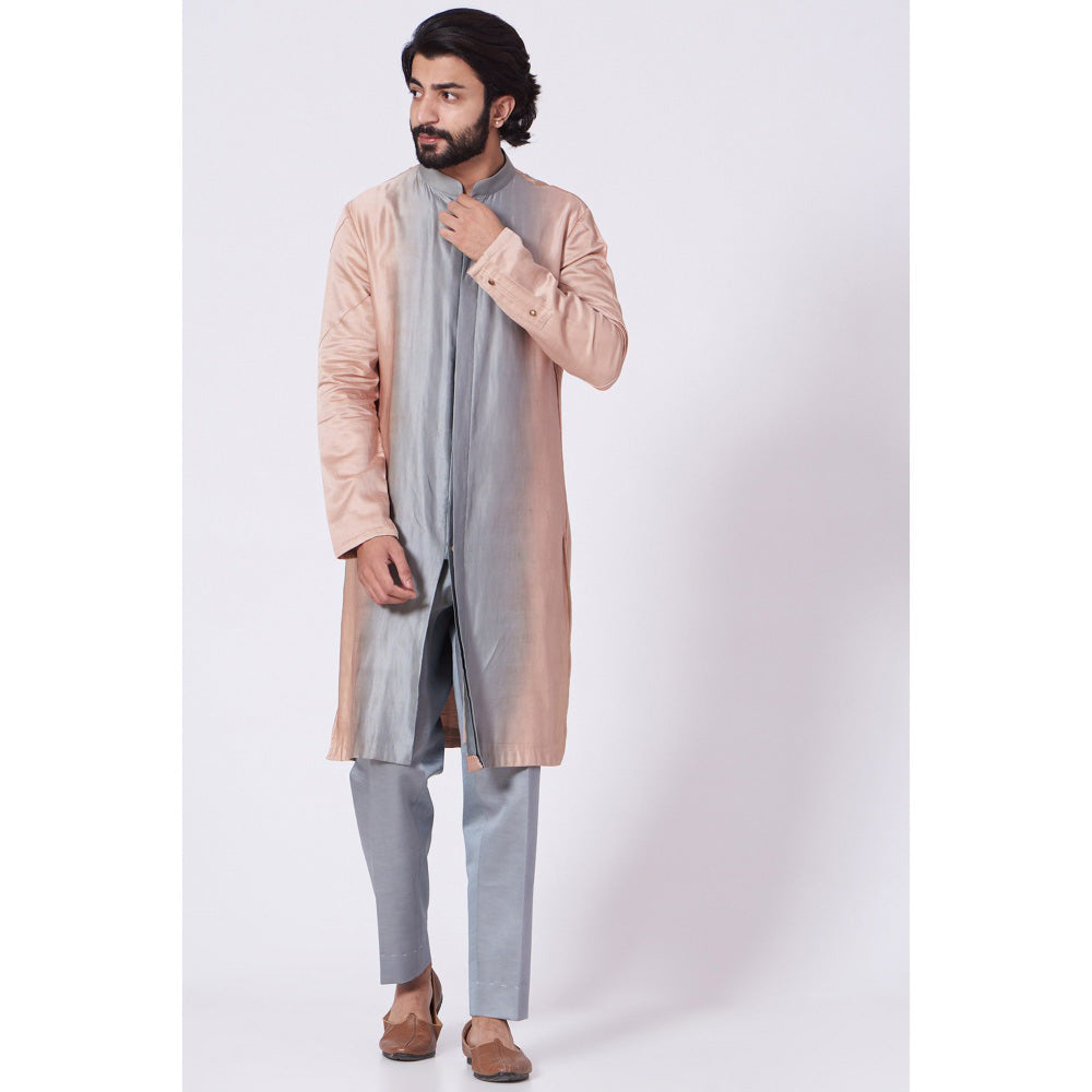 Jatin Malik Champagne Ombre Kurta (Set of 2)