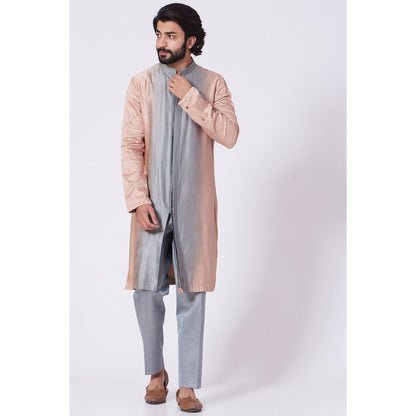 Jatin Malik Champagne Ombre Kurta (Set of 2)