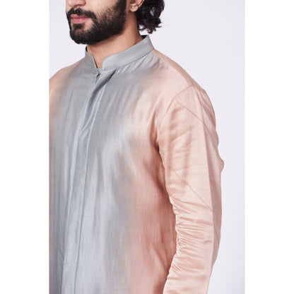 Jatin Malik Champagne Ombre Kurta (Set of 2)