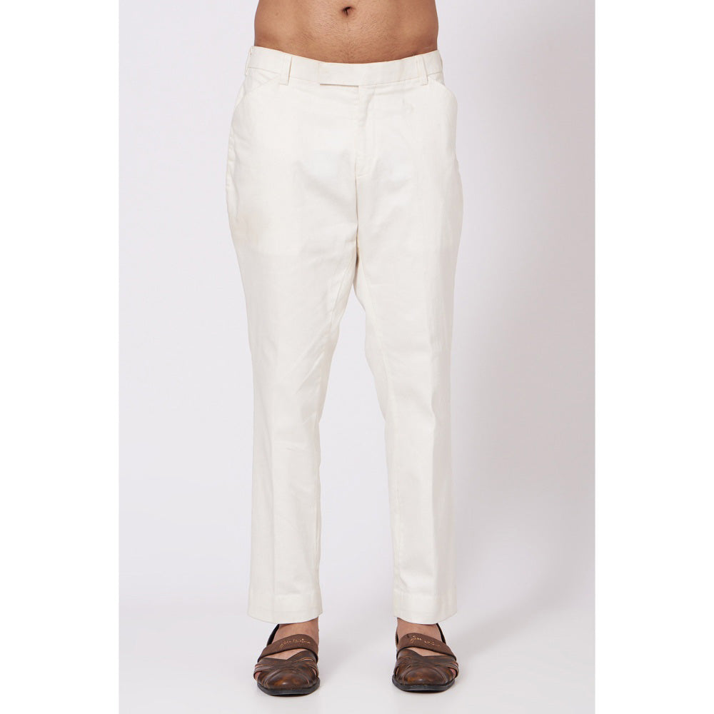 Jatin Malik Ivory Short Kurta (Set of 2)