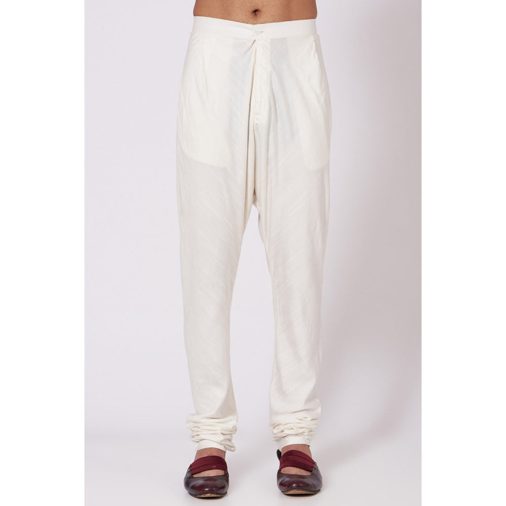 Jatin Malik Ivory Tan Sherwani (Set of 4)