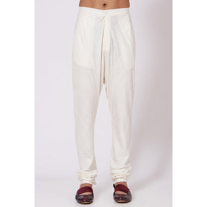 Jatin Malik Ivory Tan Sherwani (Set of 4)