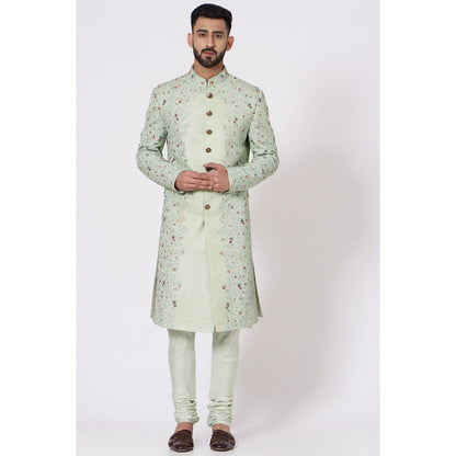 Jatin Malik The Duckegg Hint Sherwani (Set of 4)