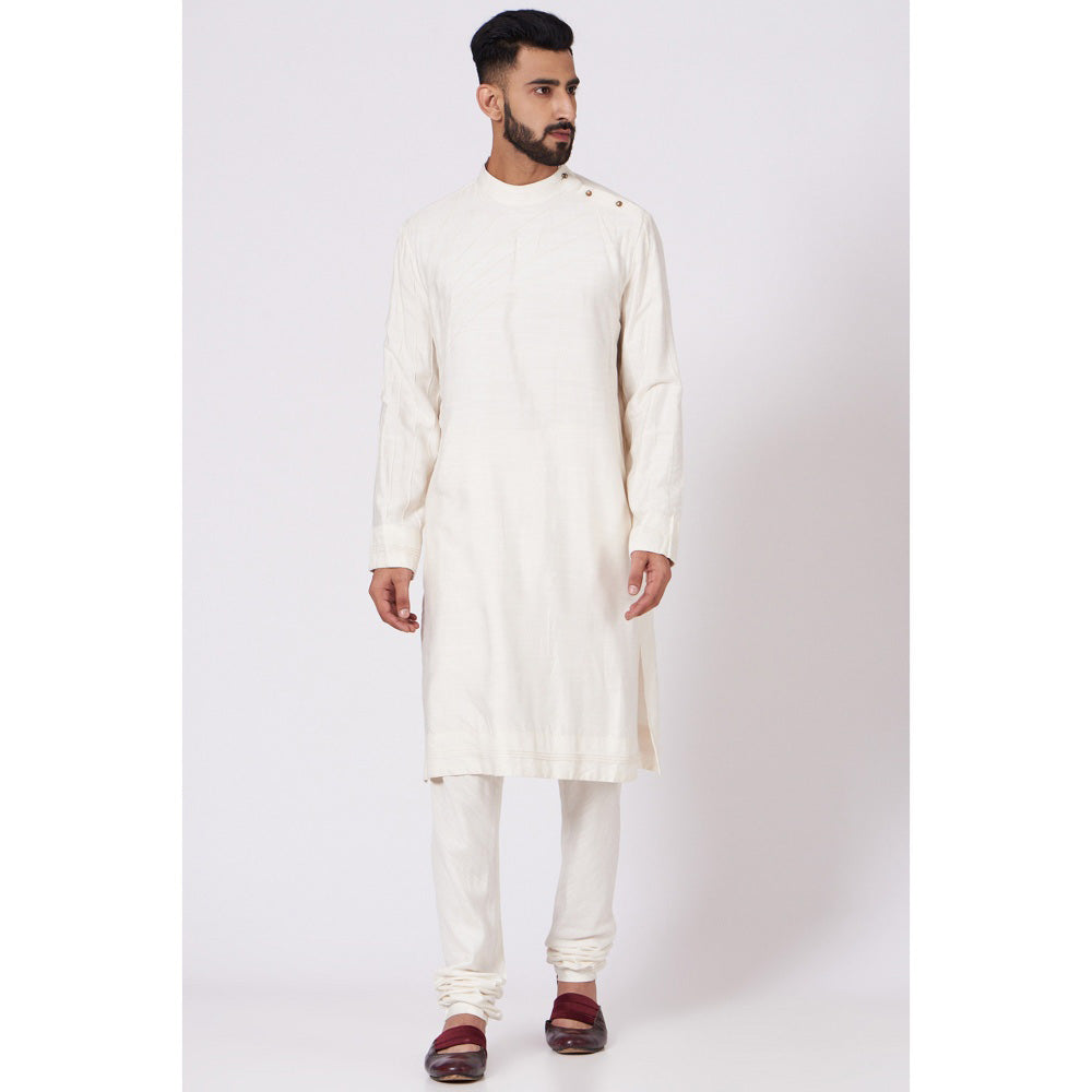 Jatin Malik Soft Ivory Sherwani (Set of 4)